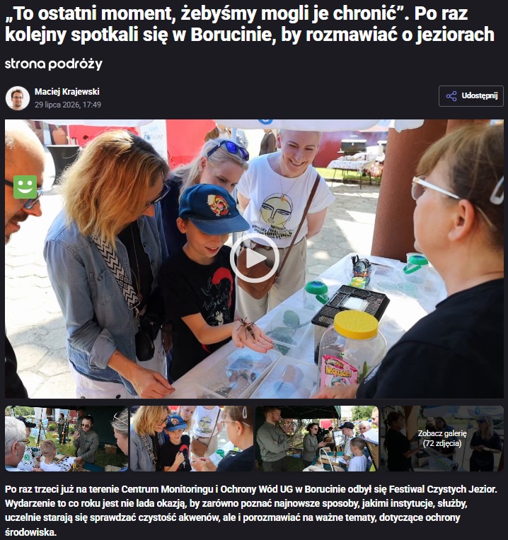 Trzeci Festiwal Czystych Jezior